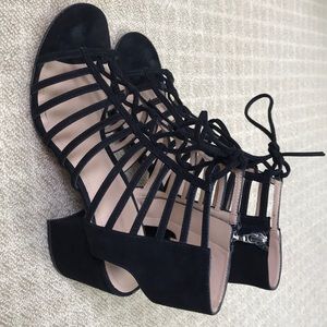 Black chunky heels